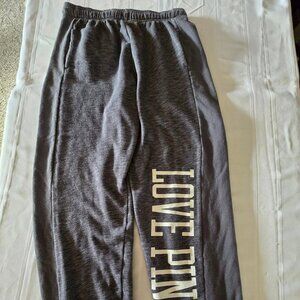 Women's Size Small  PINK/Victoria Secret Solid Gray Fleece Lined Jogging Pants